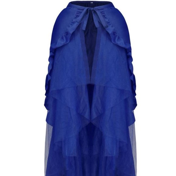 China Dresses & Skirts - Blue Tulle Tutu Bustle Wrap Skirt